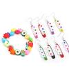 50Pcs Cute Soft Pottery Fruit Bead Clay Animal Pattern Loose Bead  Diy Children Girl Charm Jewelry Bracelets Necklace Supplies