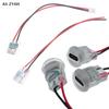 5/10Pcs Waterproof USB-C Power Port Female Connectors Transparent 2Pin USB Type-C With LED Lights Input Type Charging Socket