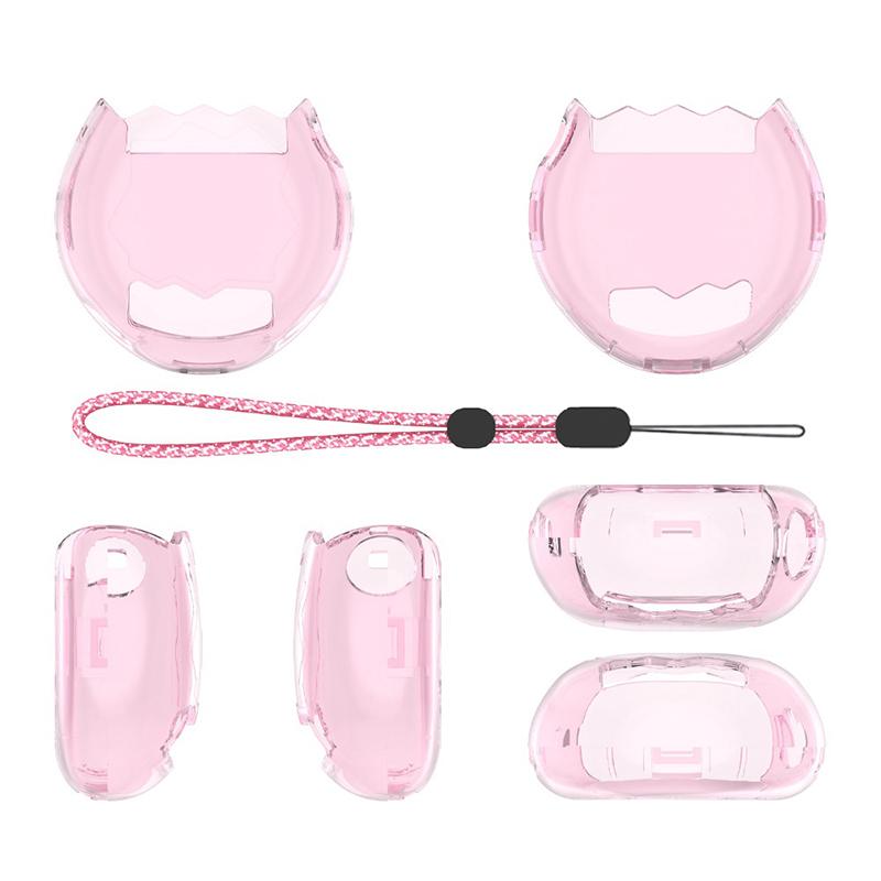 Transparent Pc Hard Shell For Tamagotchi Paradise Anti-Scratch  Protective Case With Lanyard Game Console Cover