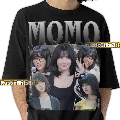 MOMO TWICE KPOP Shirt, Momo Custom T-Shirt, Momo Hirai Vintage Bootleg Tees, Twice Kpop Girlband Fans Gift
