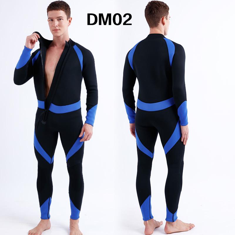 3mm Front Zipper One-Piece Wetsuit for Diving, Surfing & Swimming - Cold Protection Warm Suit