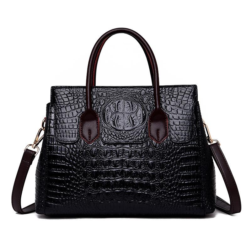 2025 New Fashion High-end Crocodile Leather Women Handbag Large-capacity Waterproof Lightweight Messenger Bag Temperament Commuter Shoulder Bag