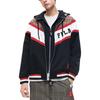 FILA Mihara Yasuhiro Collaboration Logo Print Color-Block Woven Hooded Jacket Men Jacket Black F11M213702F-BK
