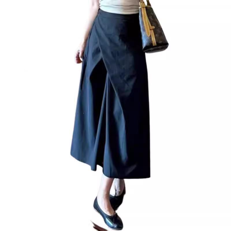 Fustă închisă la culoare, cu talie înaltă, în formă de A, pentru femei - Croială slim și lungime medie