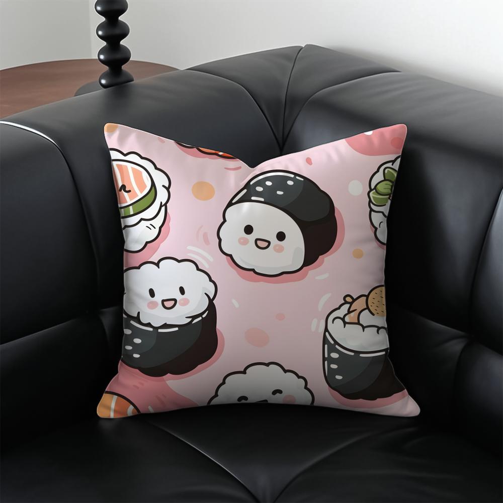 Ssushi Cushion Cover Pillow Case Antidustmite Invisible zipper silky plush cushion