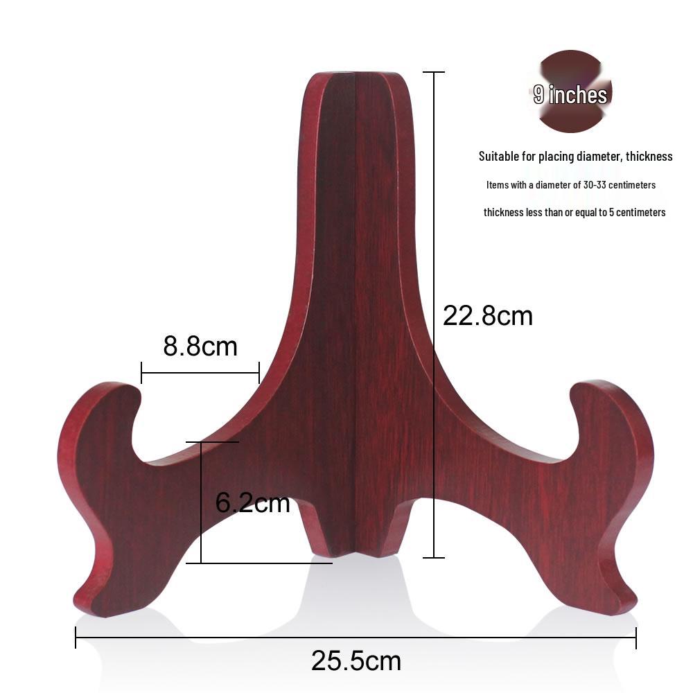 Solid Wood Decorative Plate & Frame Stand for Photos, Crafts, Porcelain, and Pu'er Tea Cakes