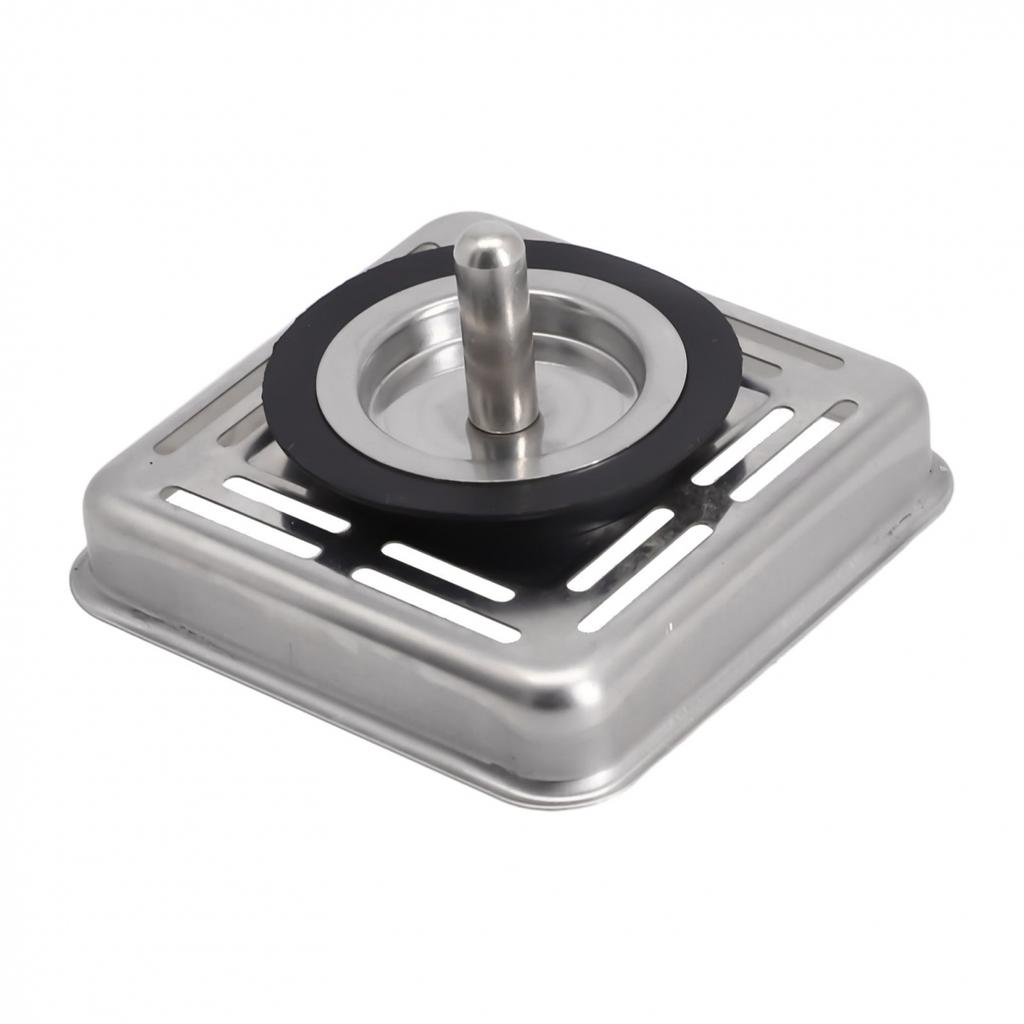 Flowing Freely Drainer Kitchen Sink Strainer Stainless Steel Square