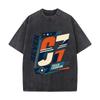 Bold Seventy Seven Sport Badge Daily Commute Vintage Distressed T Shirt Loose Washed Sleeve