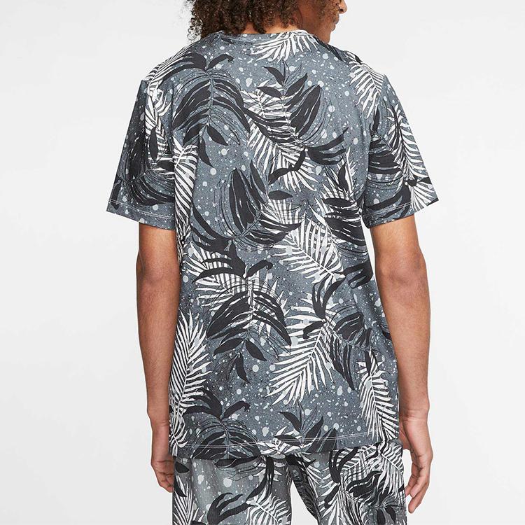 Jordan Poolside Print Sport Crew Neck T-Shirt Men Tops Black CQ2063-010