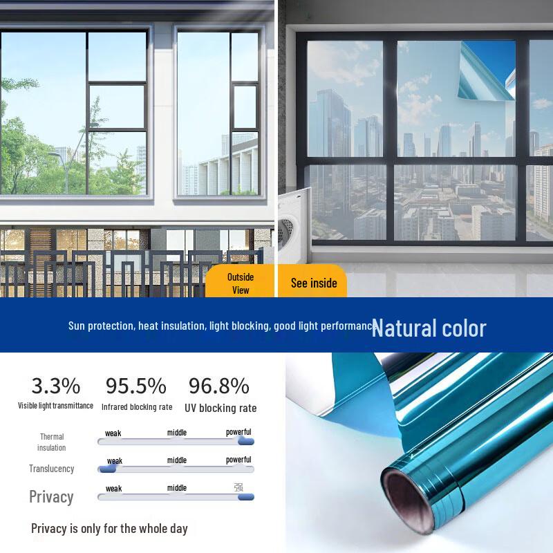 Static Cling Sunscreen Privacy Window Film