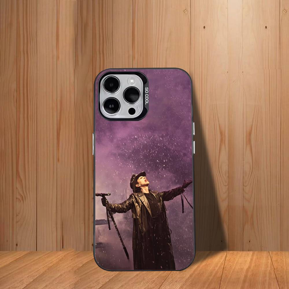M-Marilyn M-Manson Singer Phone Case For iPhone 17,16,15,14,13,12,11,Mini,Pro,SE,MAX White Matte Shockproof Cover