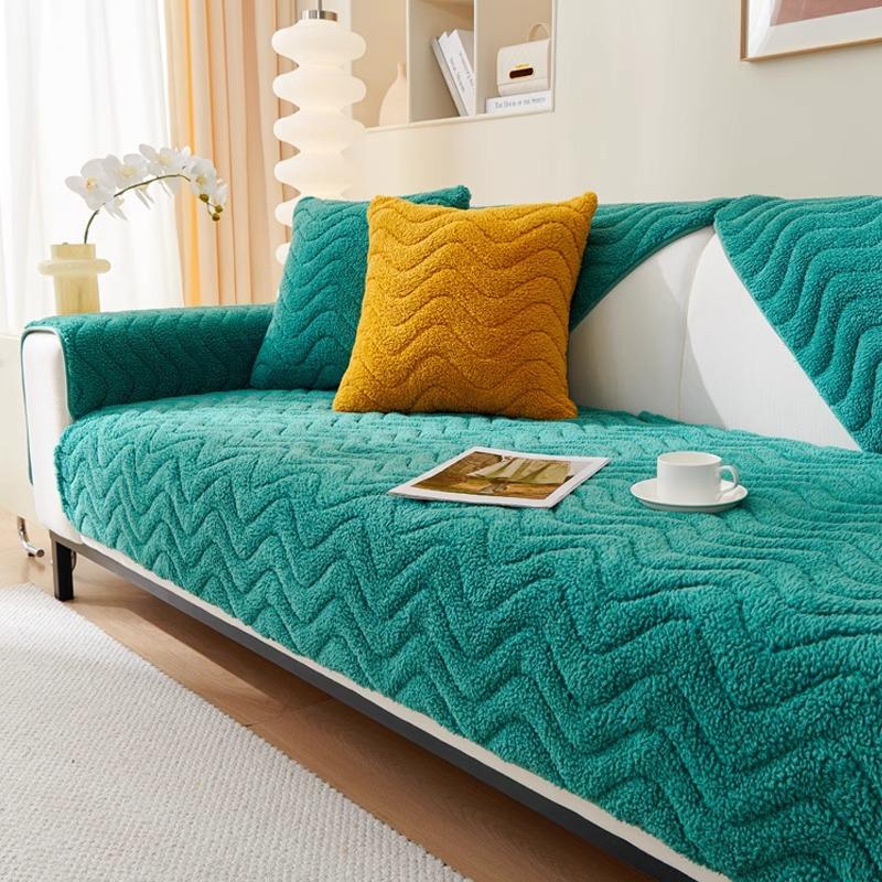 Hair Cushion Winter Warm Heat Storage Plush Thickened Sofa Cover Non-Slip All-Inclusive Cover Cloth Cover Towel Cushion