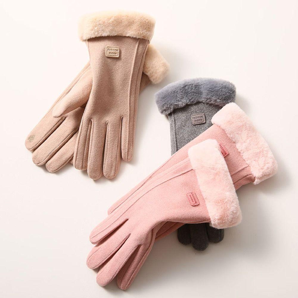 Thick Plush Gloves Soft Women Mittens Gift Winter Gloves  Girls