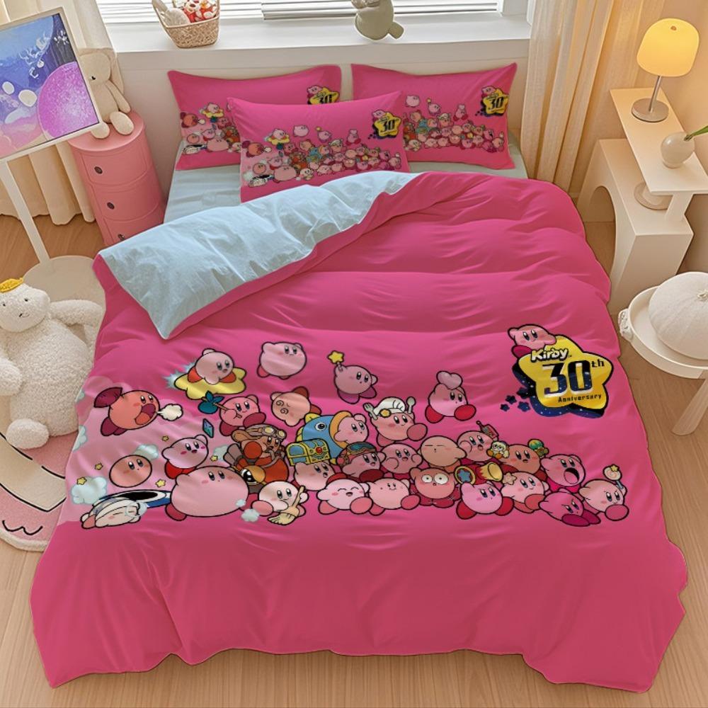 Pink Star Game Duvet Cover pillowcase Bedding Bedroom Decoration Children Gift adult Single Double bed Large SizeZip Duvet Cover