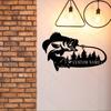 Customizable Metal Sign Fish Silhouette Wall Art Iron Hollow Craft Home Door Decor