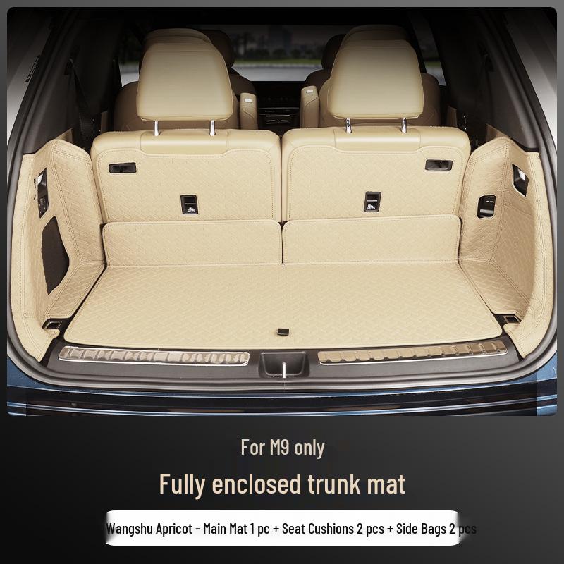 Full Coverage Nappa Leather Trunk and Backrest Mat for 2024/25 AITO M9 Five/Six-Seater