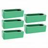 5pcs Bird Cage Feeder Anti Splash Plastic Hanging Food Water Dispenser for Small Pets Parrots Budgies Pigeon Large Green