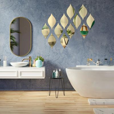 10/20/30 stücke Wassertropfen Spiegelaufkleber DIY Reflektierende Acrylspiegelfliesen Wandtattoos Abnehmbare Wandkunst Wohnzimmer Wohnkultur