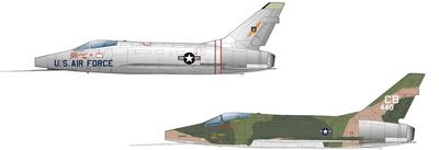 Platz American Super Sabre MiG Killers Plastic Model 1/144 F-100D PF-83 (Airplane)