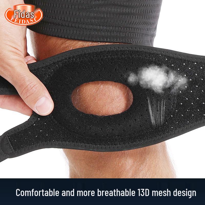 Double Silicone Adjustable Compression Patella Strap for Women's Running, Basketball, Cycling, and Outdoor Knee Support