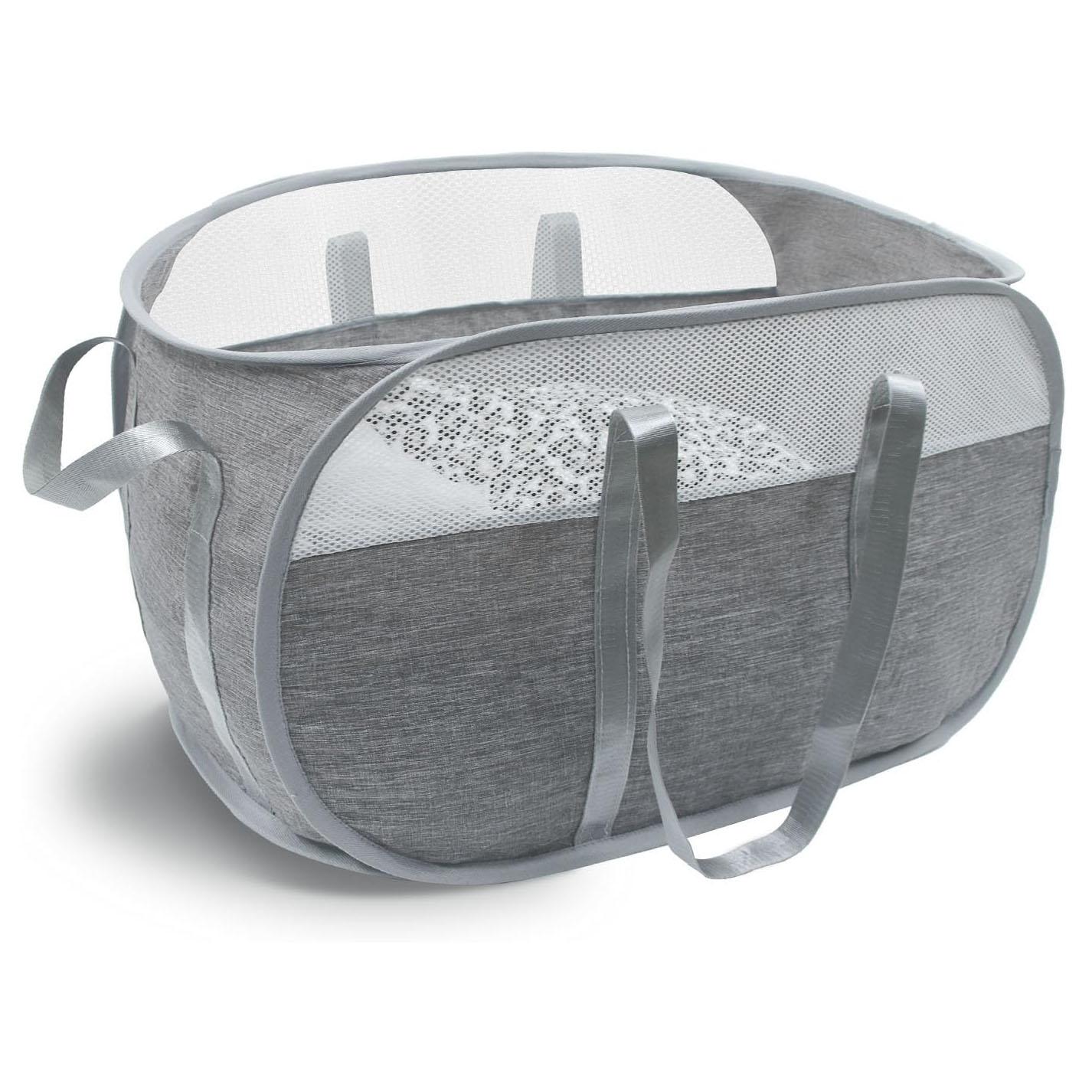 

Laundry Baskets,Large Foldable Mesh Clothes Hamper with Reinforced Handles,Portable & Easy for Use Laundry Bag for Home