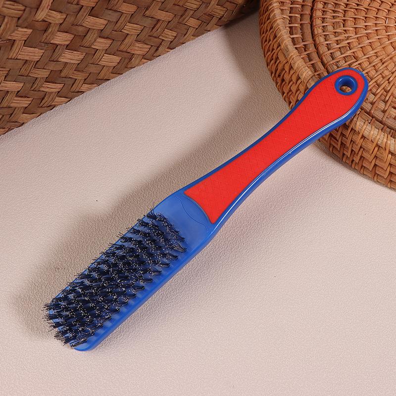 Durable Stainless Steel Wire Brush Silicone Handle Red And Blue Paint Removal Tool Scratch Brushes Cleaning Metal Rust Brush