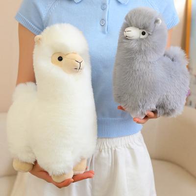 Velvet Alpaca Plush Toy Soft And Comfortable Alpaca Doll Hug Pillow Standing Posture Sheep Soft Stuffed Animal Doll