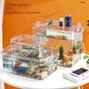 Transparent Square Fish Tank High Quality Plastic Goldfish Tank Aquarium Betta Fish Breeding Box Aquariums Table Decoration