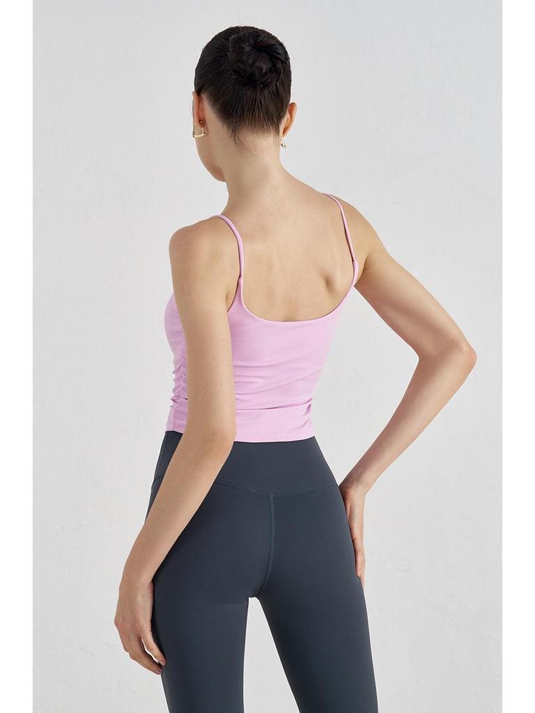 2025 Nude Feel Sports Bra: Shockproof Yoga Camisole for Spring/Summer Fitness