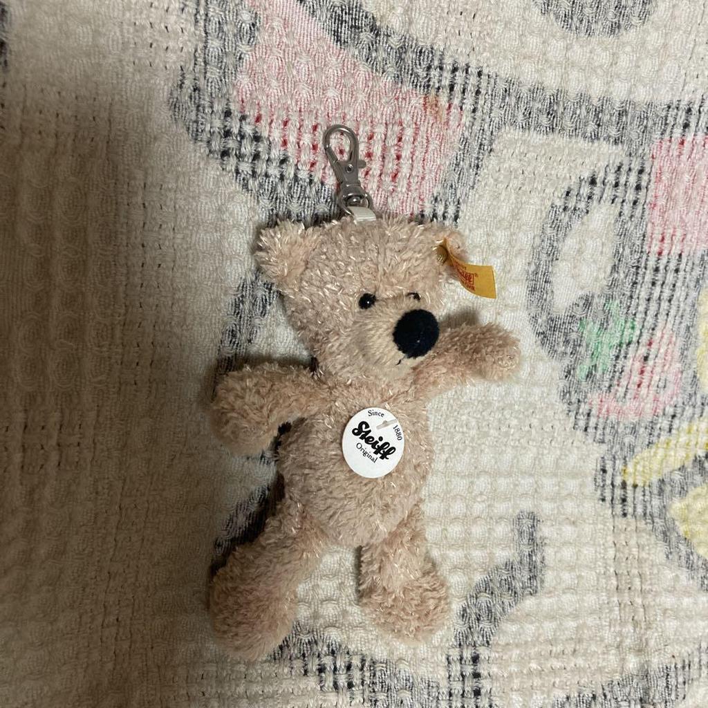 [USED] Used Steiff Teddy Bear Keychain 111600