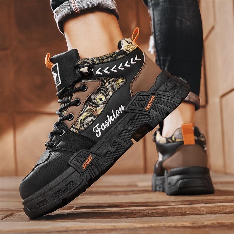 Модные мужские высокие ботинки Martin в британском стиле — фото 8