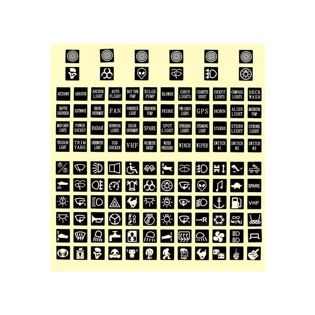 Glowing Stickers Decals for Dashboard and Central Console Customization Transparent Design Flame Retardant PVC Waterproof