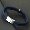 Bracelet Homme Mode Acier Inoxydable Boucle Magnétique Bracelet Enroulable Manchette Pulseria Hombre Corde Nautique Plage Braslet Cadeaux Pour Lui