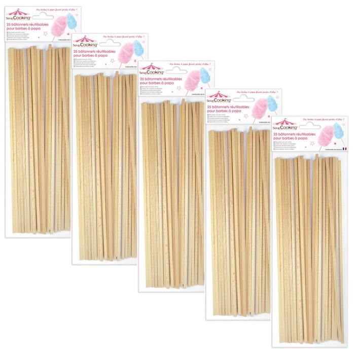 125 bâtonnets pour Barbe à papa