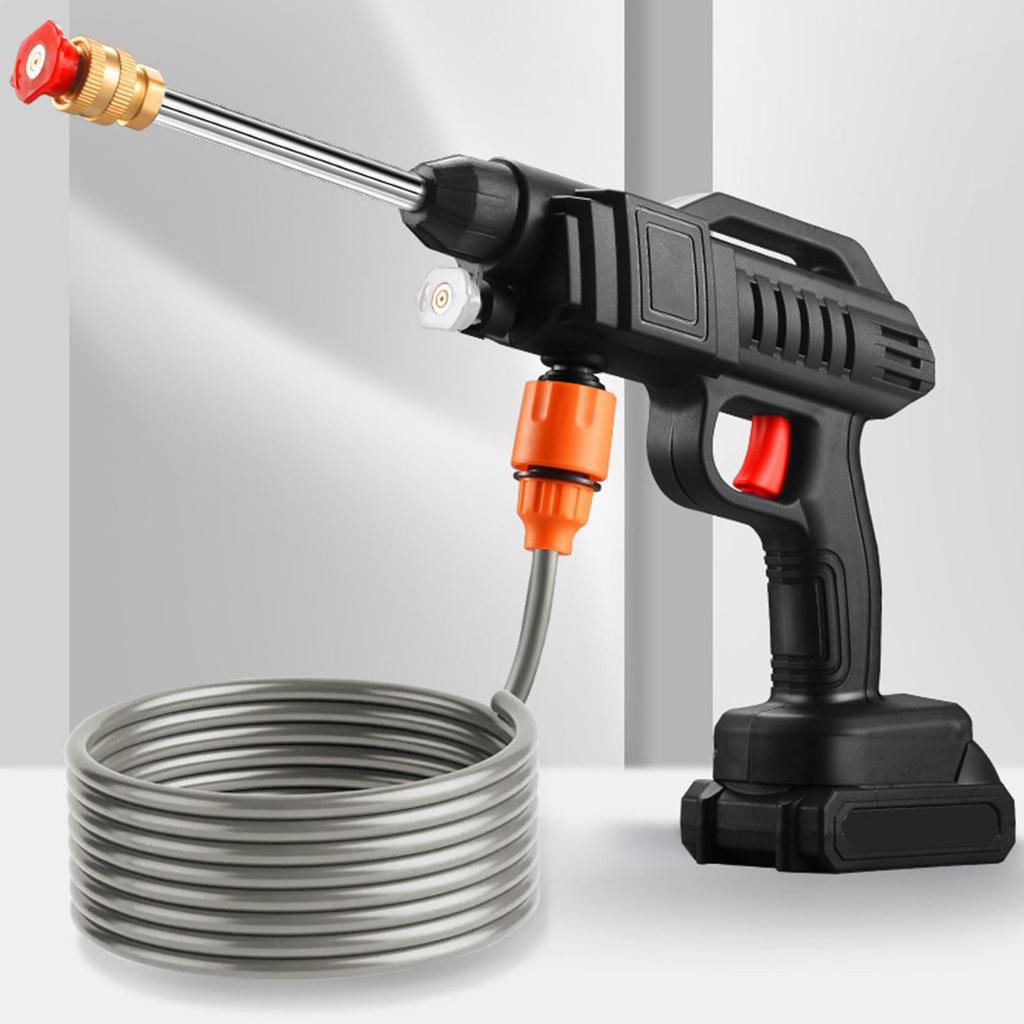 Portable Pressure Washer Cordless Vehicle Power Cleaner Rechargeable High Pressure Washer With 16.4 Ft Hose For Car Home Garden