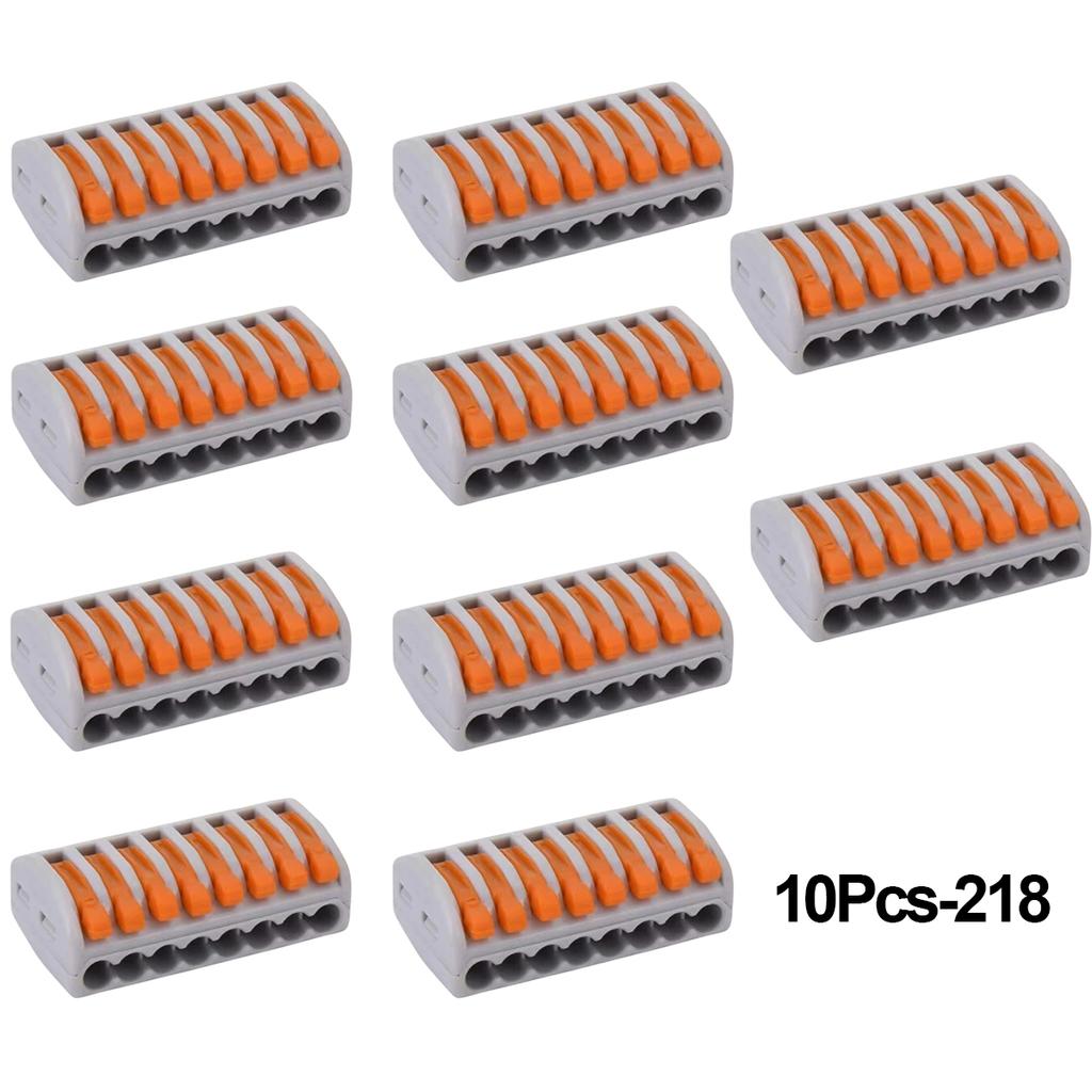 10Pcs Wire Connectors, Lever Nut Connector, Mini Electrical Connectors,Splicing Type Quick Terminal Block Spring Connector