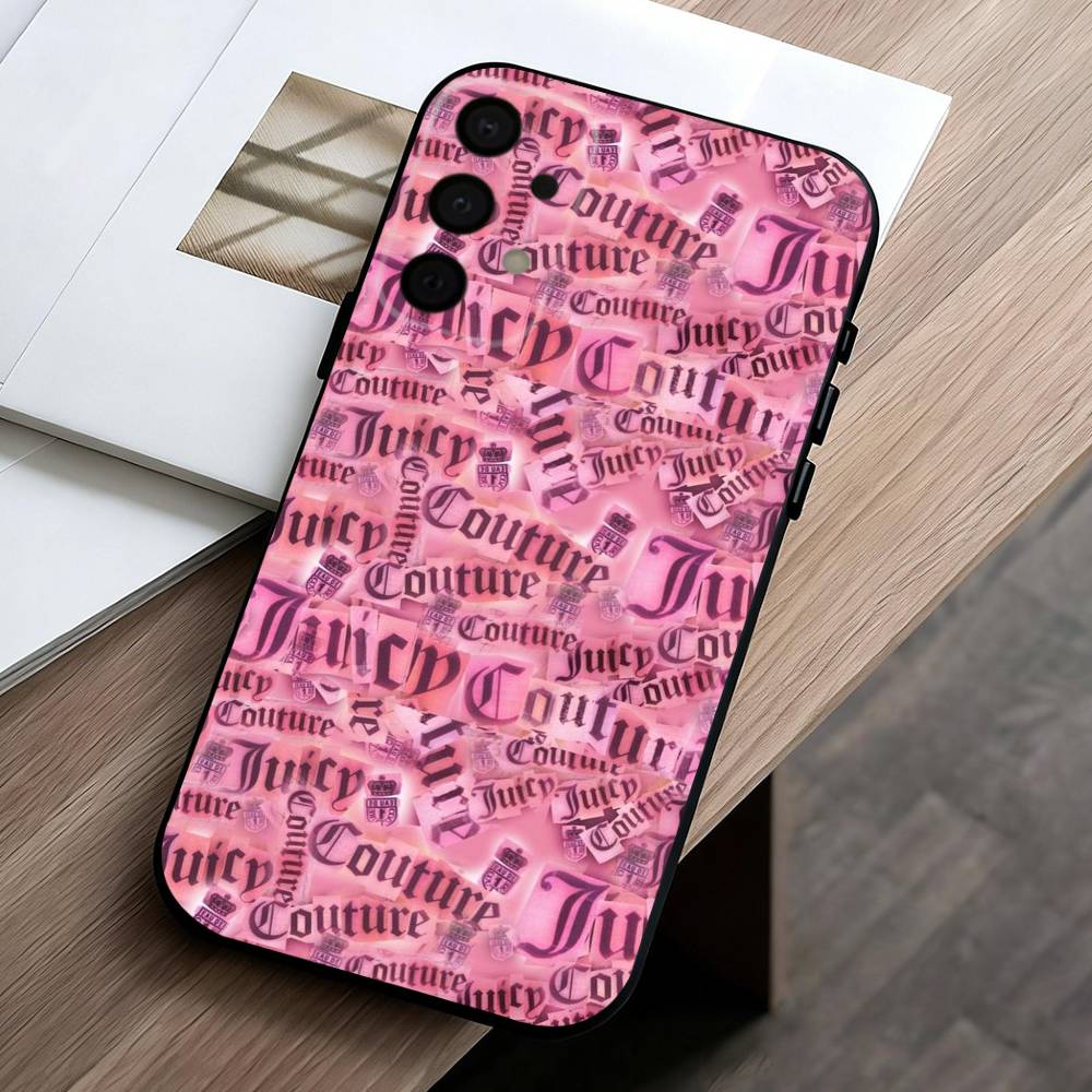 J-Juicy C-Couture Phone Case For Samsung Galaxy A73,A72,A71,A70,A53,A52,A51,Others Soft Black Cover