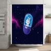 Cute Rabbit Space Galaxy Bathroom Shower Curtain Set Starry Sky Home Decor Kids Room Teen Boy Girl Washroom Backdrop