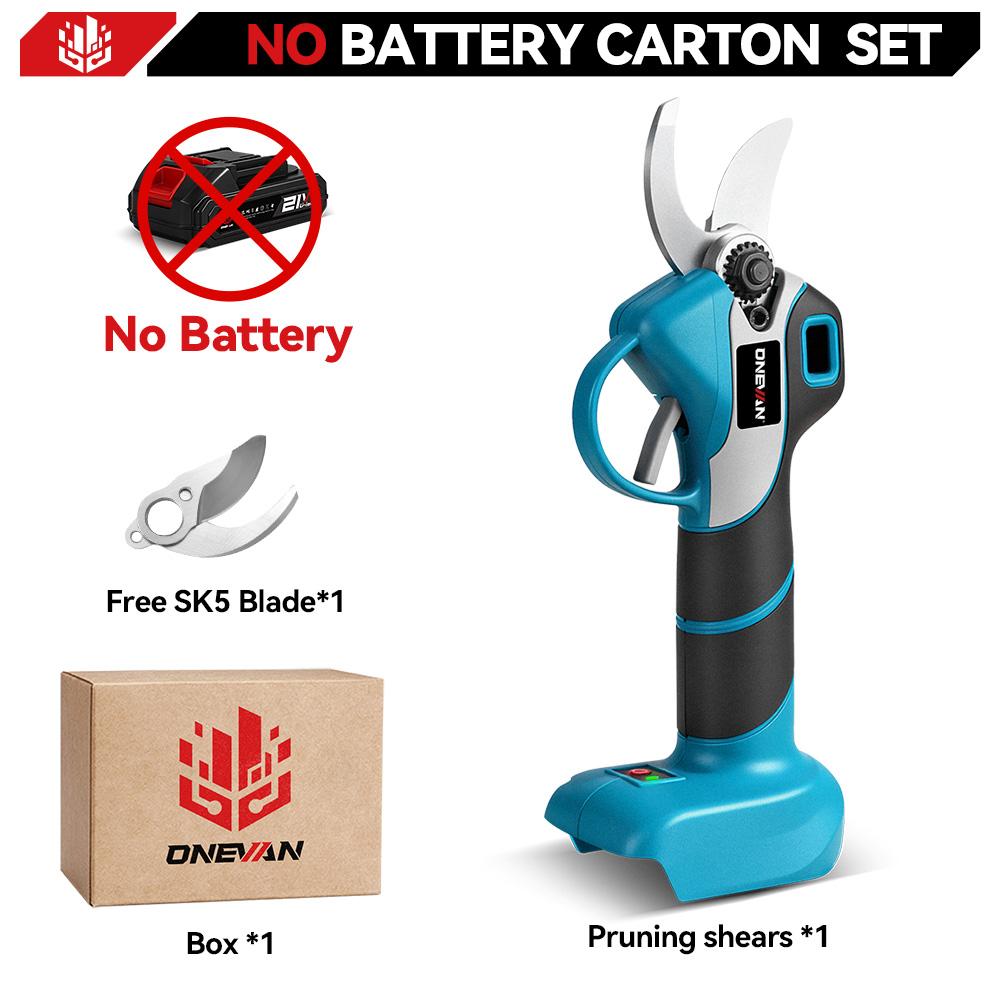 ONEVAN 30mm Brushless Electric Pruning Shear Cordless Scissor Tree Pruner Branch Cutter Garden Power Tool For Makita Battery Pin
