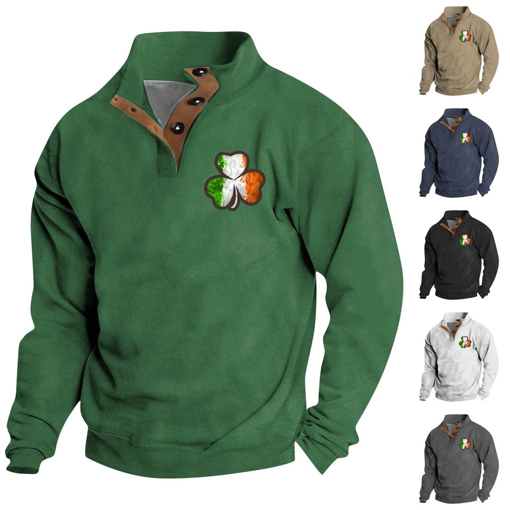 Spring And Men's Standing Collar Sweatshirt Is Outdoor Casual Sweaters Tops