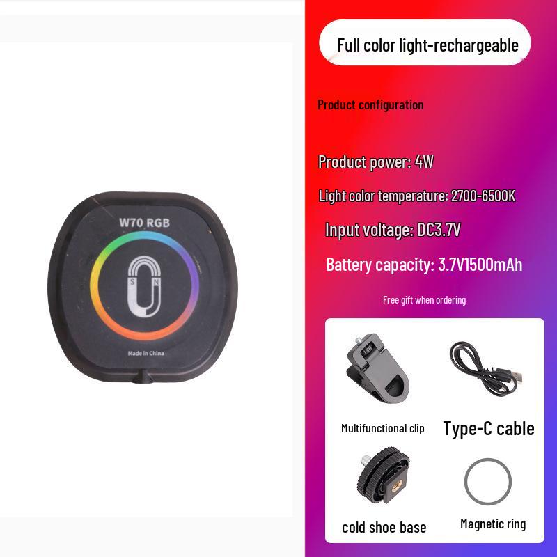 Tragbares RGB-Fotografie-Ringlicht mit einstellbaren Warm-/Kaltlichteinstellungen
