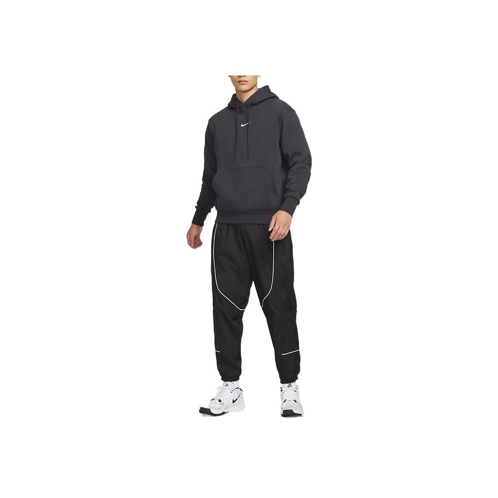 Nike Alphabet Logo Print Hoodie Long Sleeve Sweatshirt Men Tops Black FB7661-045