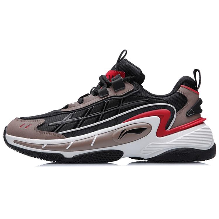 

Новые амортизирующие противоскользящие износостойкие дышащие легкие спортивные повседневные кроссовки LiNing Nebula с низким верхом черно-коричнево-красные AGCR005-6 41