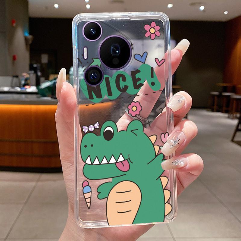 Phone Case For Huawei Pura 70 Pro Plus 70Pro+ 5G Simplicity Luxury Butterfly Flowers Transparent Casing Soft Silicone Back Cover