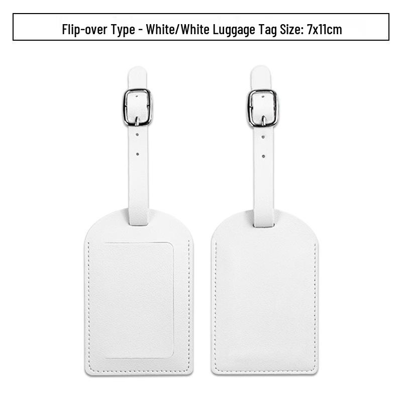 Customizable PU Leather Luggage Tag with Anti-Lost Feature and Airplane Design
