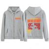 Felpa con cappuccio e zip Louis Tomlon How Did I Get Here Tour Stampa Giacca Moda Uomo Larga Casual Hip-hop Giubbotti Zip-up
