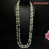 Vintage Shi Family Style Fragrant Two Tone Mixed Color Pearl Necklace Light Luxury Sweater Chain