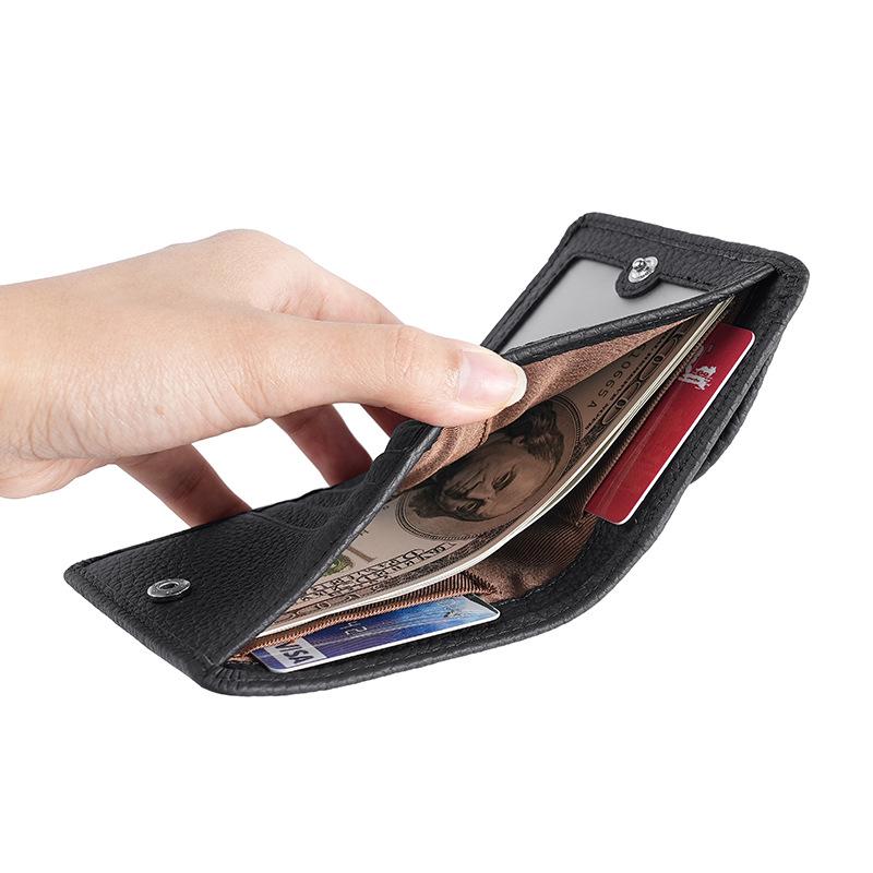 Women's Genuine Leather RFID Anti-Theft Multi-Card Wallet and Small Coin Purse