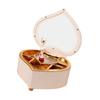 Music Box White Ballet Dancing Girl Heart Shaped Clear Melody Exquisite Durable Plastic Music Box