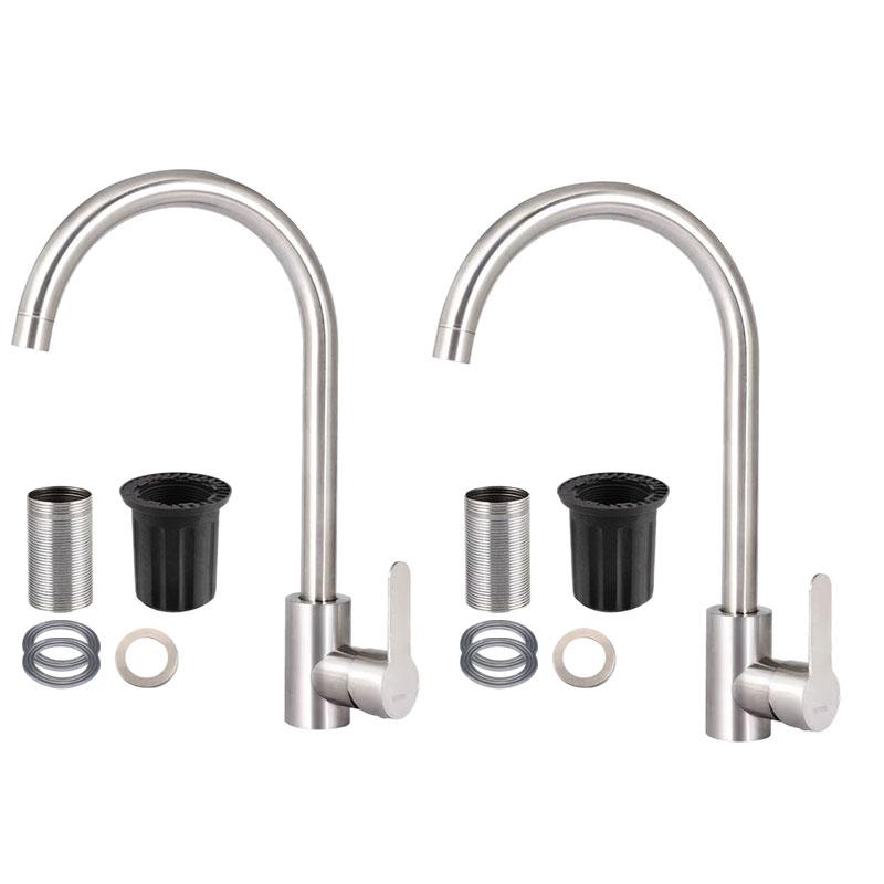 

2pcs Household Hot Cold Rotating Vegetable Washing Sink Kitchen Faucet Splash-proof Sink Faucet Washing Dishes Kitchen Faucet